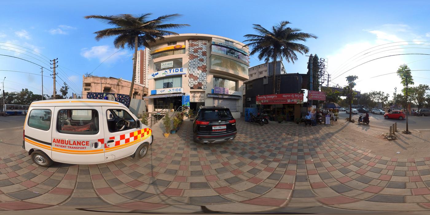 TIDE Diagnostics building entrance on Whitefield Main Road, Bengaluru