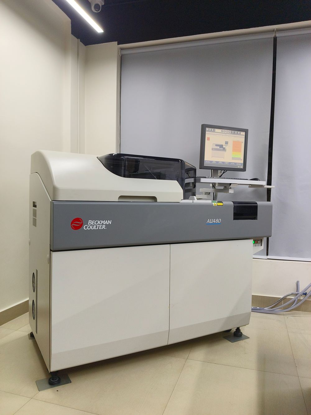 Beckman Coulter AU480 lab analyzer at TIDE Diagnostics laboratory